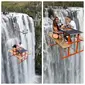 Bagikan video makan di atas air terjun yang deras, pasangan ini habiskan biaya fantastis sekitar 76 juta rupiah. Sumber: nypost