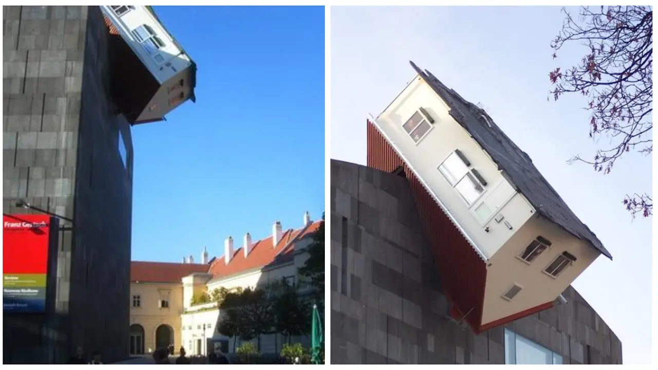 Penampakan Rumah 'Jatuh dari Langit'