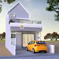 ilustrasi rumah 2 lantai tipe 36 by m.youtube.com