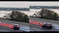 Emak-emak putar balik di Tol (Instagram/@memomedsos)