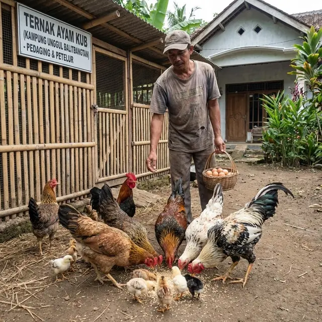 Ternak Ayam KUB (Kampung Unggul Balitbangtan) (Gemini AI)