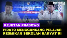 Presiden Prabowo Subianto meresmikan 166 Sekolah Rakyat di 34 Provinsi, di Banjarbaru, Kalimantan Selasa, Senin (12/1).
