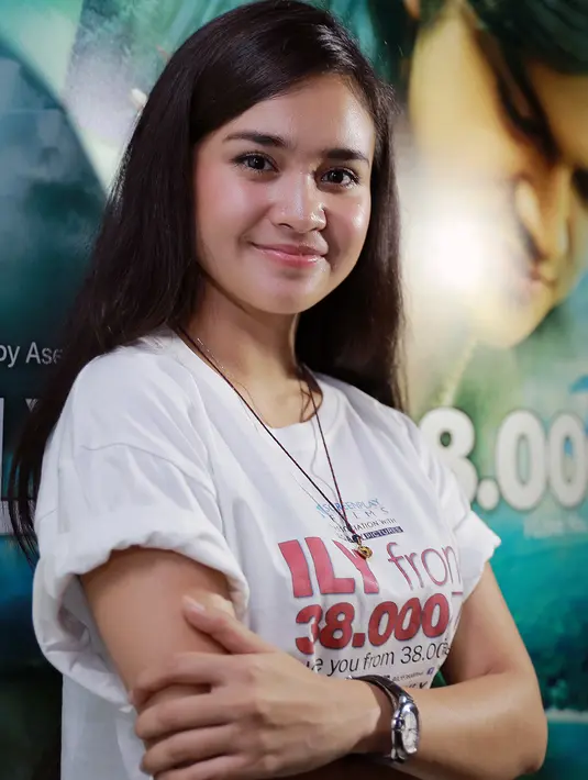 "Aku sebagai Aletta, gadis yang kabur dari rumah kemudian pergi ke Bali. Banyak hal unik dan seru ketika bertemu Arga di Bali," kata Michelle. (Adrian Putra/Bintang.com)