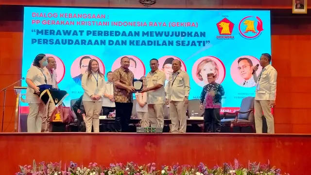 Menag Yaqut Hadiri Acara Gekira Gerindra