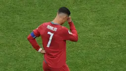 Sang kapten mencatatkan statistik serba 0 saat Timnas Portugal ditahan imbang oleh Republik Demokratik Kongo pada laga perdana Grup K Piala Dunia 2026 di Stadion NRG, Houston. (Lars Baron/Getty Images/AFP)