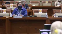 Menteri Riset dan Teknologi Bambang Brodjonegoro menghadiri  rapat kerja di ruang rapat Komisi XI DPR RI, kompleks parlemen, Jakarta, Rabu (3/2/2021).  Vaksin covid-19 Merah Putih baru dapat digunakan pada tahun 2022. (Liputan6.com/Angga Yuniar)