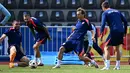 Kroasia saat ini berada di urutan ketiga klasemen sementara dengan perolehan satu poin, sama dengan Albania. (GABRIEL BOUYS / AFP)