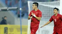 Selebrasi gol penyerang Timnas Vietnam, Nguyen Tien Linh usai mencetak gol ke gawang Timnas Indonesia pada leg kedua semifinal Piala AFF 2022, Senin (9/1/2023) malam WIB. (Dok. AFF Mitsubishi Electric Cup 2022)