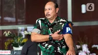 Kedatangan Danpuspom TNI Marsekal Muda (Marsda) R Agung Handoko untuk bertemu dengan pimpinan Komisi Pemberantasan Korupsi usai penetapan tersangka Kabasarnas Marsekal Madya TNI Henri Alfiandi terkait kasus dugaan suap di Basarnas. (Liputan6.com/Helmi Fithriansyah)