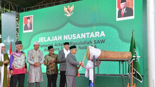 Wapres Ma'ruf Amin Buka Jelajah Nusantara Pameran Artefak Rasulullah SAW