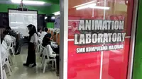 Kementerian Perindustrian menggelar Diklat Pembuatan Gerak Animasi 3D di SMK Komputama, Majenang, Cilacap, Jawa Tengah. (Foto: Liputan6.com/Muhamad Ridlo)