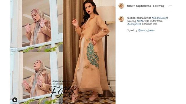 7 Inspirasi Busana Lebaran Ala Nagita Slavina, Simpel dan Elegan