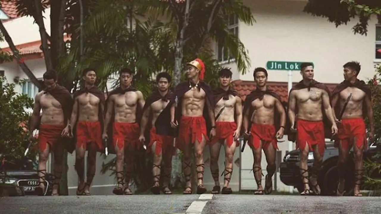 Unik, Pernikahan Ini Kedatangan Pasukan Spartan Layaknya Film 300