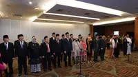 Menteri Perdagangan Zulkifli Hasan melantik 23 anggota BadanPerlindungan Konsumen Nasional (BPKN) periode 2024—2027 di Auditorium Kementerian Perdagangan, Jakarta hari ini, Kamis (18/1/2024). (Dok. Kemendag)