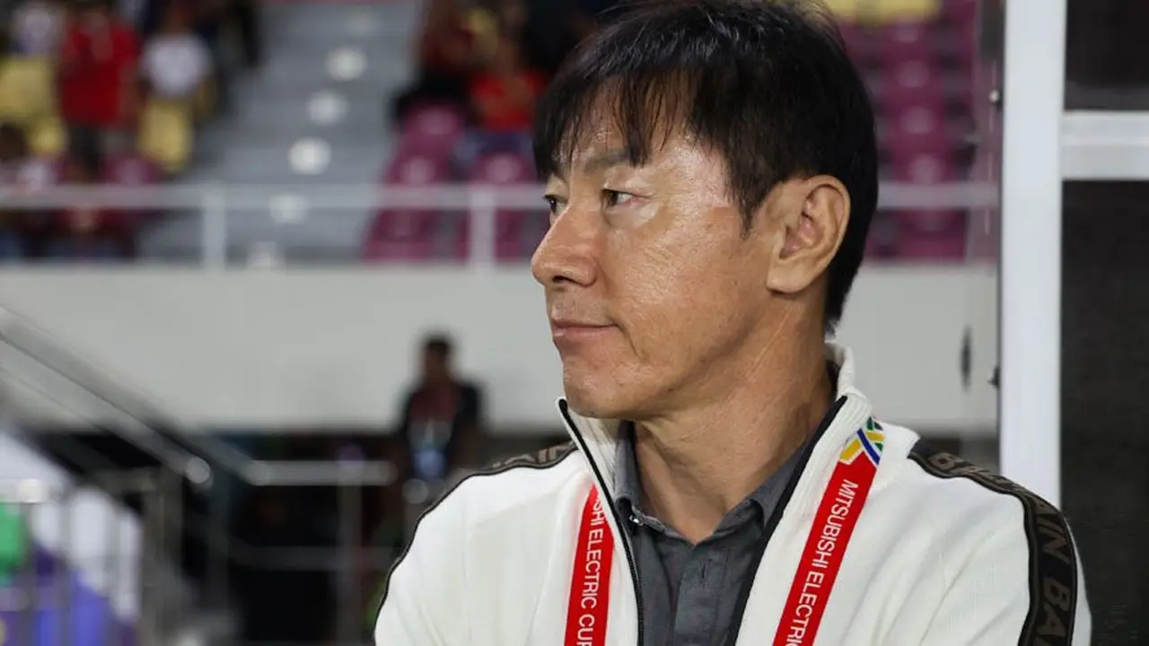 Shin Tae-yong pada laga Timnas Indonesia vs Filipina di Piala AFF 2024 (c) Abdul Aziz