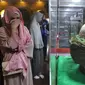 Pengunjung menangis melihat serban Nabi Muhammad SAW saat Pameran Artefak Rasulullah dan Sahabat Nabi di Padepokan Welas Asih, Parung, Kabupaten Bogor, Jawa Barat, Minggu  (26/7/2020). Sebanyak 20 benda peninggalan Nabi Muhammad dan sahabatnya dipamerkan dalam acara ini. (merdeka.com/Arie Basuki)