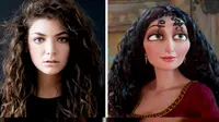 Penyanyi asal Selandia Baru, Lorde dan Karakter Mother Gothel dalam film Tangled (sumber: EMGM)