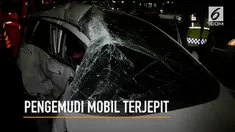 Seorang pengemudi terluka parah dalam kecelakaan yang melibatkan sebuah mobil sedan dan truk di sekitar kilometer 3 tol dalam kota, tepatnya di kawasan tebet, jakarta selatan, minggu dinihari.