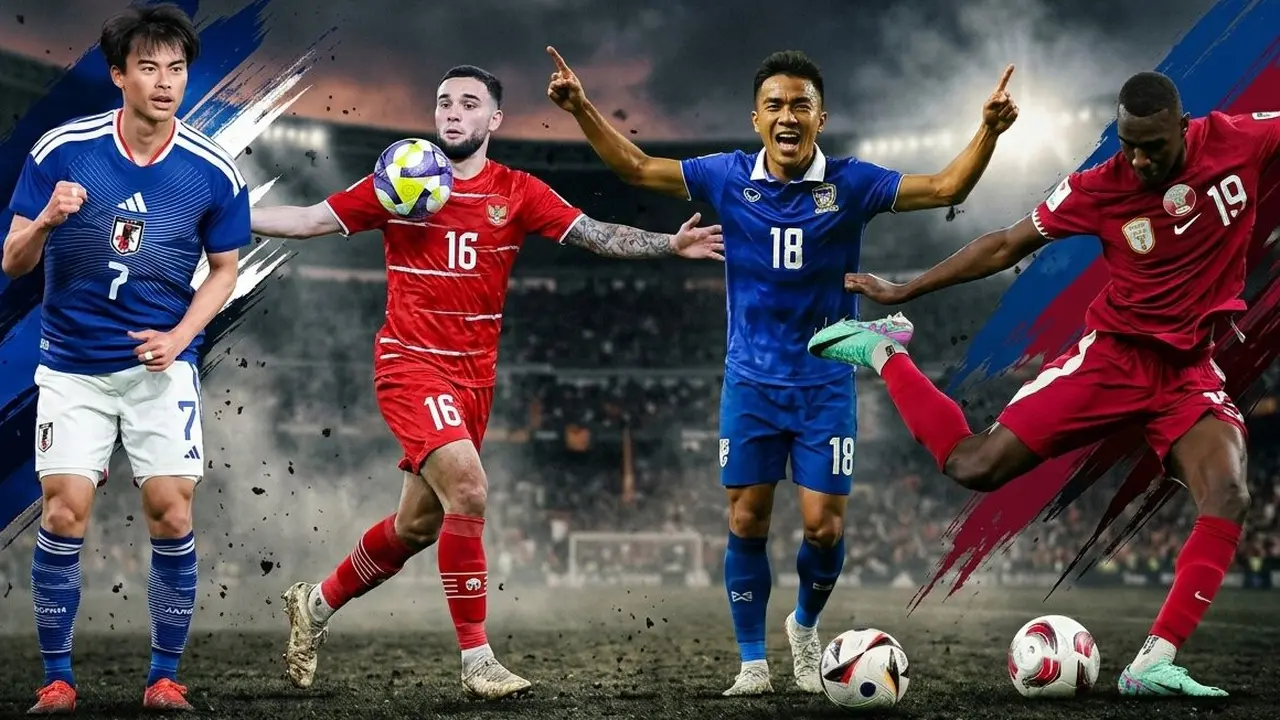 Kaoru Mitoma (Jepang), Calvin Verdonk (Indonesia), Chanatip Songkrasin (Thailand), dan Almoez Ali (Qatar)