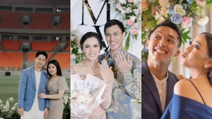 Tampilan Pebulu Tangkis Indonesia dan Pasangan Ketika Bertunangan