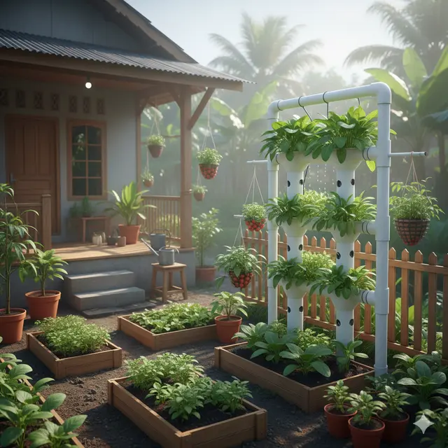 Model Kebun Sayur yang Bisa Tumpang Sari