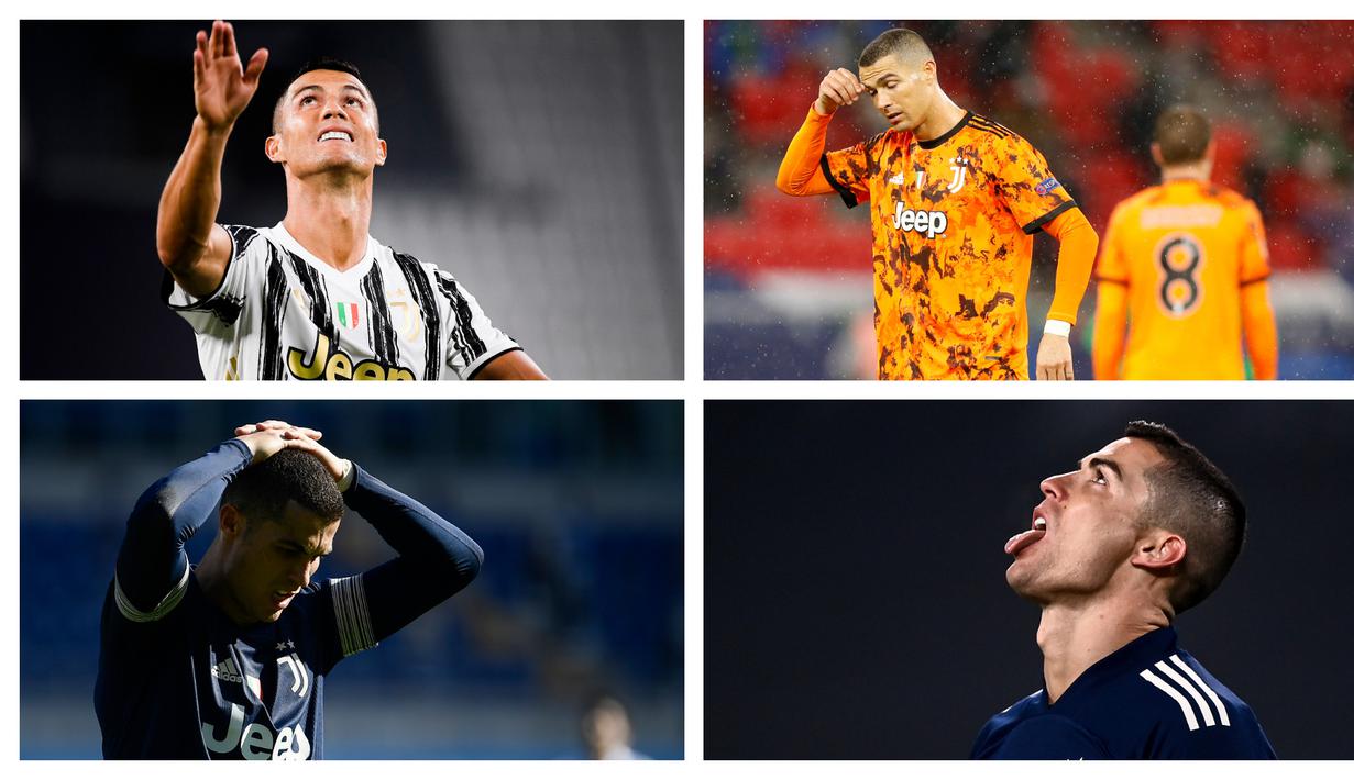 Cristiano Ronaldo adalah seorang megabintang, semua pasti setuju. Namun, ia tetaplah manusia biasa yang memiliki hak untuk mengekspresikan kekecewaannya. Entah saat ia gagal memanfaatkan peluang, dikasari lawan, ditarik keluar, ataupun dirugikan wasit. (Kolase Foto AP dan AFP)