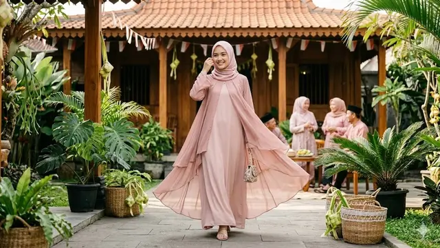 Gamis Lebaran Simpel tapi Terlihat Mahal