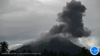Gunung Ibu kembali mengalami erupsi pada Jumat (31/5/2024), pukul 07.22 WIT. (Liputan6.com/ Dok PVMBG)