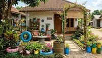 7 Cara Memanfaatkan Barang Bekas untuk Mempercantik Halaman Rumah, Estetik dan Nyaman