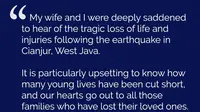 Belasungkawa Gempa Cianjur Raja Charles dari Kerajaan Inggris