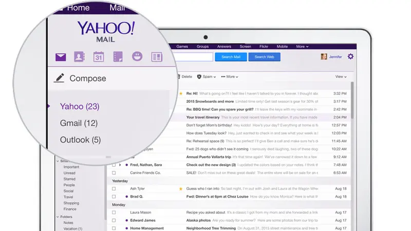 Ilustrasi Email Yahoo