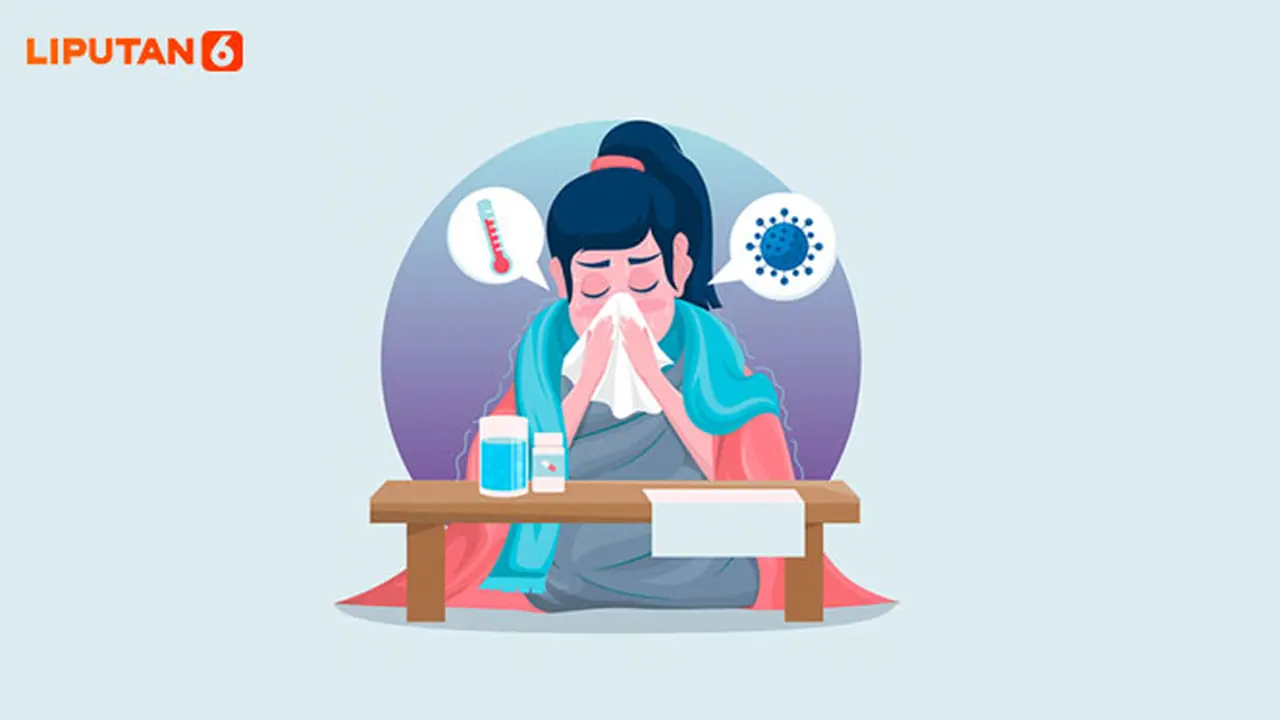 Banner Infografis Apa Itu Super Flu, Gejala, Pengobatan hingga Kasus di Indonesia.