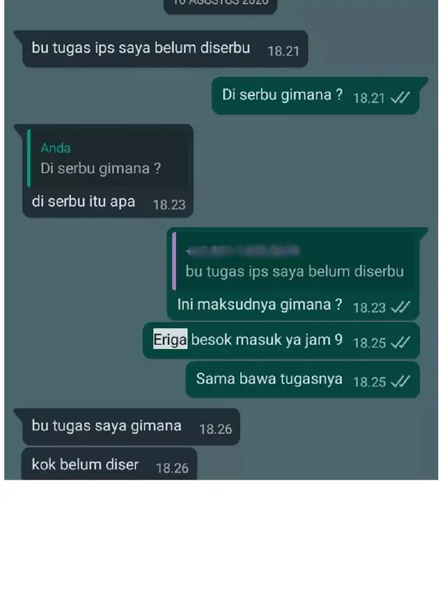 10 Chat Murid dengan Guru Ini Isinya Bikin Geleng Kepala