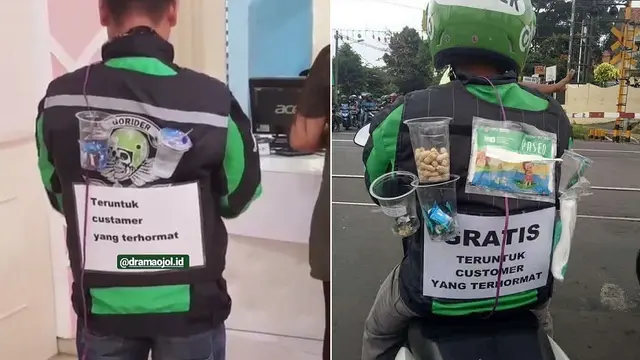 Hibur Sampai Bikin Salut Penumpang, Ini Tulisan Kocak Jaket Driver Ojol