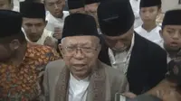 Jadi Bakal Cawapres, Ma'ruf Amin Minta Dukungan ke Ponpes di Mojokerto (Liputan6.com/Dian Kurniawan)
