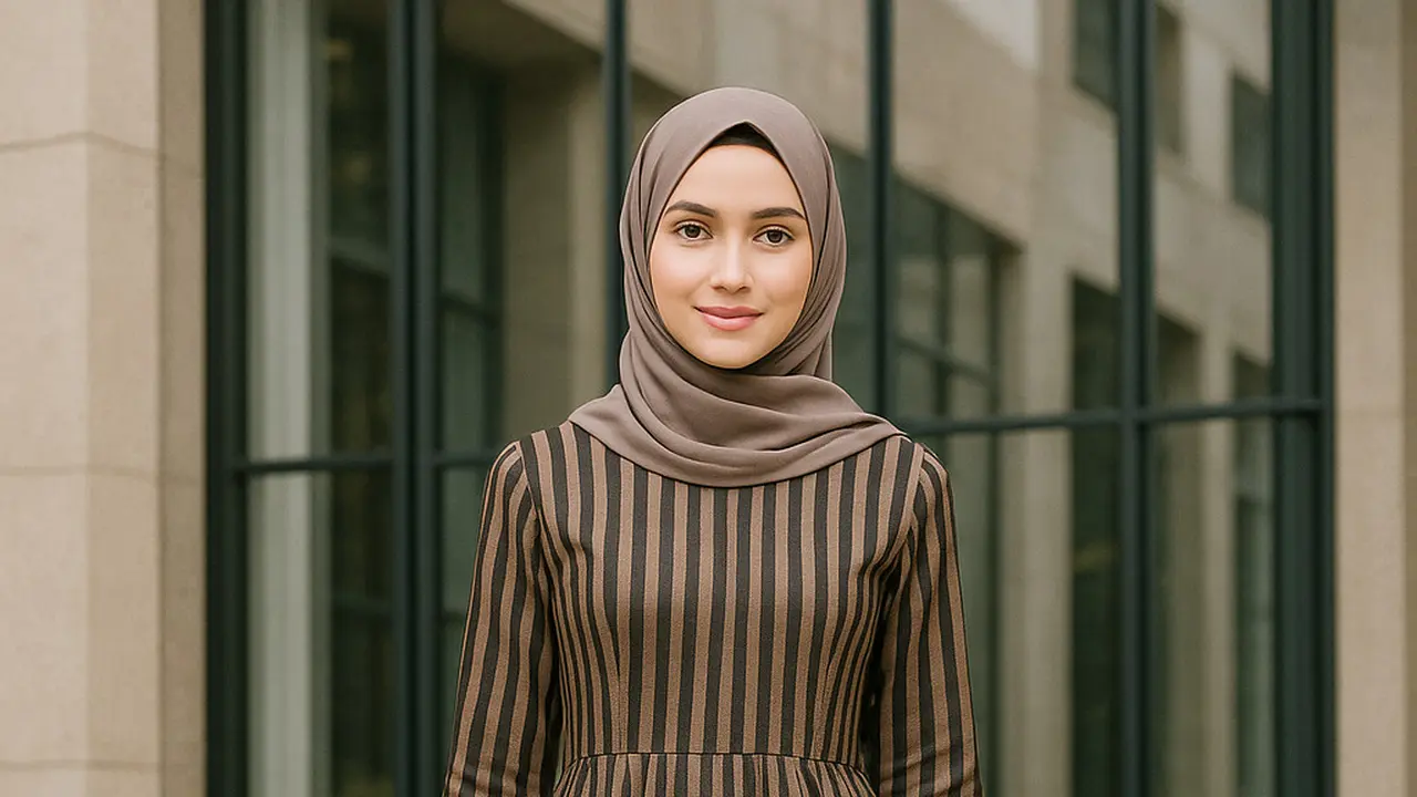 Gamis Lurik Kombinasi Brokat Tren Terbaru