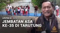 Setelah bertahun-tahun menanti jembatan baru, kini warga Desa Parbaju Toruan Tarutung, Tapanuli Utara, bisa kembali beraktivitas dengan mudah. Jembatan lama yang telah roboh dibangun kembali oleh Yayasan Pundi Amal Peduli Kasih.
