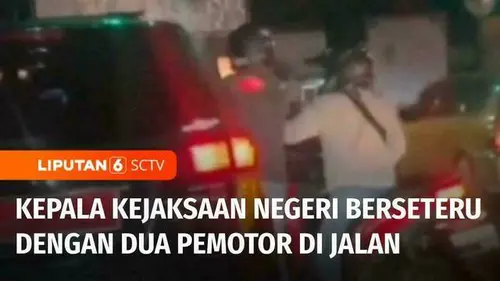 VIDEO: Diadang Dua Pengendara Motor, Kajari Keluarkan Senjata Api dan Ditembakkan ke atas