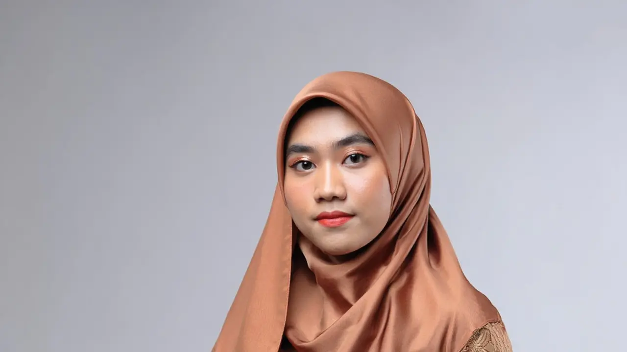 Dress Panjang Satin Kombinasi Brokat Muslim