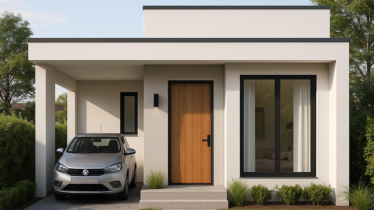 7 Model Rumah Sederhana 9x6 Meter dengan Atap Datar 2025, Tampil Modern dan Fungsional
