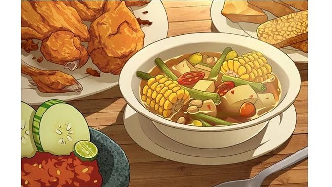 Ilustrasi makanan khas Indonesia (Sumber: Instagram/harousel)