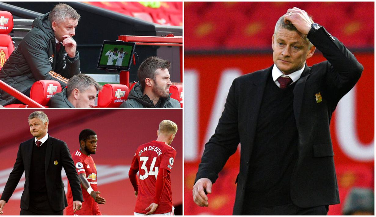 Pelatih Manchester United, Ole Gunnar Solskjaer, tak mampu menutupi kekecewaan usai anak asuhnya dibantai Tottenham Hotspur dengan skor 6-1 pada laga Liga Inggris di Stadion Old Trafford. Berikut ragam ekspresi kekecewaan Ole yang terekam lensa kamera.