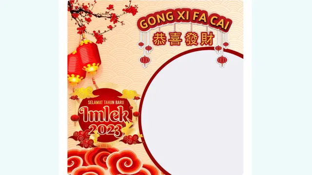 Twibbon Tahun Baru Imlek 2023 atau Tahun Baru China yang pada kali ini menjadi tahunnya Kelinci Air atau Year of the Water Rabbit.