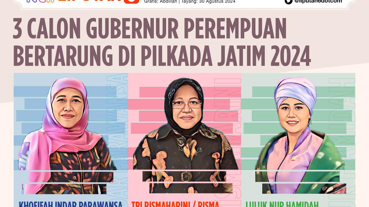 Infografis 3 Calon Gubernur Perempuan Bertarung di Pilkada Jatim 2024