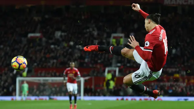 Pemain Manchester United Zlatan Ibrahimovic