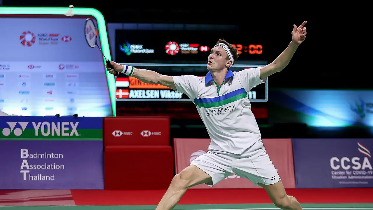 FOTO: Viktor Axelsen Kubur Mimpi Anthony Ginting Tampil di Final Thailand Open