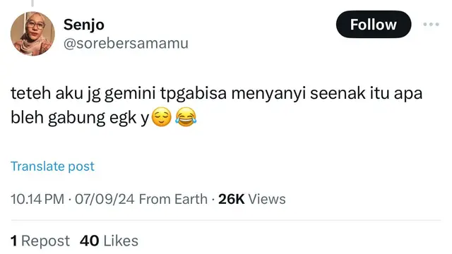 Komentar salah satu netizen pada unggahan Yura Yunita di X (X/@sorebersamamu dan @yurayunita)