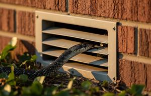 Ilustrasi ular masuk rumah melalui ventilasi AC. [Foto: Gemini]