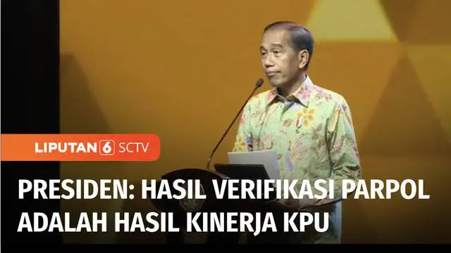 Presiden Joko Widodo menyinggung tuduhan dirinya mengintervensi verifikasi partai peserta Pemilu 2024. Menurut presiden, hasil verifikasi adalah kinerja KPU yang sifatnya mutlak independen.