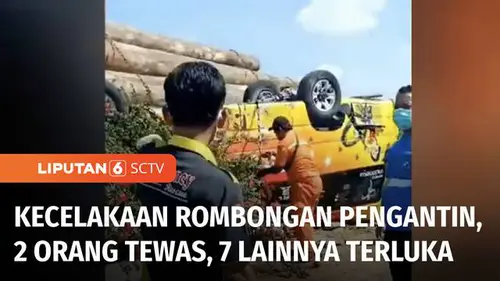 VIDEO: Mobil Travel Pengantar Pengantin Tabrak Truk, Dua Orang Tewas di Tempat